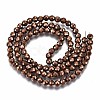 Electroplate Non-magnetic Synthetic Hematite Beads Strands G-T114-60B-R-2