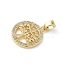 Brass Micro Pave Cubic Zirconia Pendants KK-S337-06G-A-2
