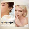 6Pcs 3 Colors Stainless Steel Evil Eye Stud Earrings for Men EJEW-LP0001-68-4