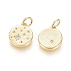 Brass Micro Pave Cubic Zirconia Pendants X-ZIRC-G166-16G-2