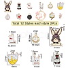 Mixed Shapes Alloy Enamel Pendants ENAM-SC0001-41-2
