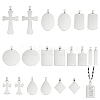 20Pcs 10 Styles Stainless Steel Stamping Blank Tag Pendants STAS-WR0001-09-1
