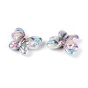 UV Plating Printed Opaque Acrylic Beads PACR-N017-05A-2