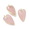 Natural Rose Quartz Pendants G-G012-12G-02-1