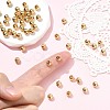 SHEGRACE Brass Textured Round Beads XGRPCU095-298G-5