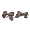 Spray Painted CCB Plastic Bowknot Stud Earring Findings CCB-Q091-07E-2