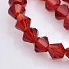 Faceted Bicone Glass Beads Strands X-EGLA-P017-3mm-12-3