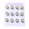304 Stainless Steel Stud Earring EJEW-C099-01P-1