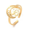 304 Stainless Steel Open Cuff Ring RJEW-K251-05G-1
