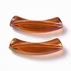 UV Plating Transparent Rainbow Iridescent Acrylic Beads OACR-A016-01-3