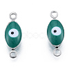 304 Stainless Steel Enamel Connector Charms STAS-N092-179C-1