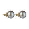 Natural Pearl Rondelle Stud Earrings EJEW-JE04585-02-2