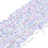 Spray Painted Transparent Glass Beads Strands X-GLAA-P060-01A-16-1