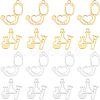 16Pcs 4 Style 201 Stainless Steel Charms STAS-DC0006-17-1