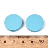 Painted Natural Poplar Wood Beads X-WOOD-S045-063B-07-3