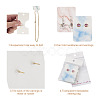 210Pcs Marble Pattern Paper Hair Ties & Earring Display Card Sets CDIS-FW0001-03-4