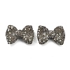 Bowknot Shape Polymer Clay Rhinestone Beads CLAY-NH0001-05A-1