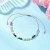 Chakra Natural Mixed Gemstone & Cultured Freshwater Pearl  Beads Braided Bead Bracelets for Women BJEW-JB13220-1