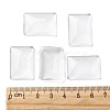 Transparent Rectangle Glass Cabochons GGLA-R025-25x18-5