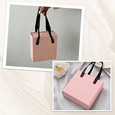PU Leather Jewelry Set Drawer Boxes with Sponge Inside and Texture Paper Jewelry Tote Bags ABAG-CL0001-66B-1