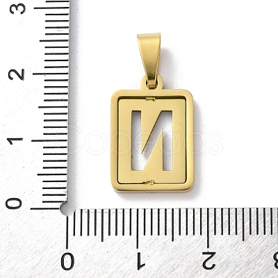 304 Stainless Steel Alphabet Pendants STAS-S152-01G-N-1
