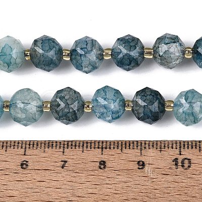 Ombre Effect Dyed Transparent Crackle Glass Beads Strands GLAA-Q111-10MM-01-1