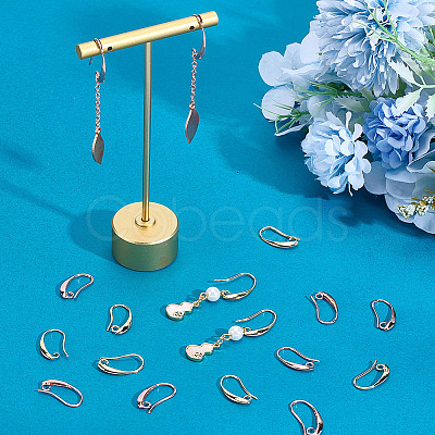 40Pcs 2 Colors Brass Earring Hooks KK-ME0002-46-1
