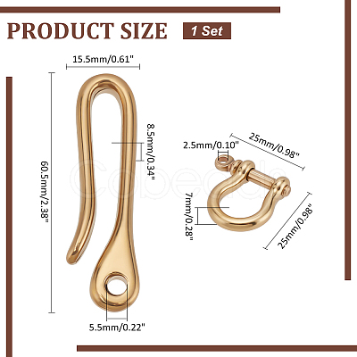 Brass S Hook Clasps and Brass Shackles Clasps PH-KK-P001-01-1