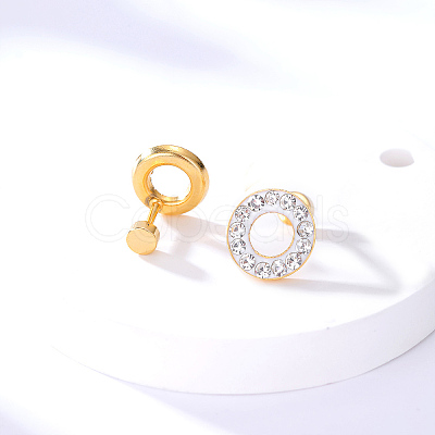 Elegant Round Circle Brass Stud Earrings NB2152-1