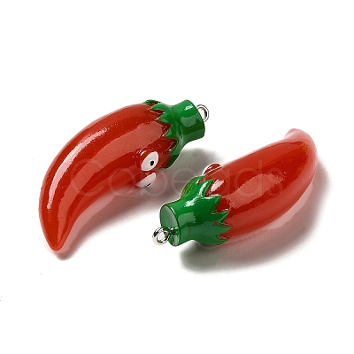 Cartoon Opaque Resin Vegetable Pendants CRES-B018-02B-1