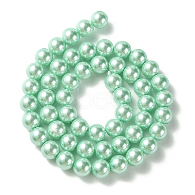 Eco-Friendly Dyed Glass Pearl Round Bead Strands HY-A002-8mm-RB034-1