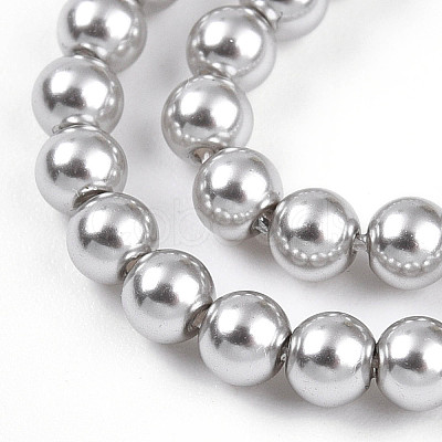 Baking Paint Pearlized Glass Pearl Bead Strands HY-N002-3mm-A03-1