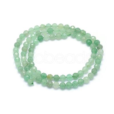 Natural Green Aventurine Beads Strands G-E411-37-4mm-1