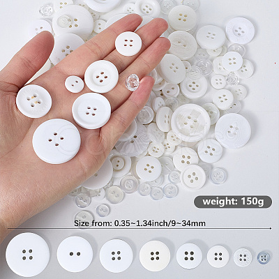 Resin Buttons BUTT-WH20002-07J-1
