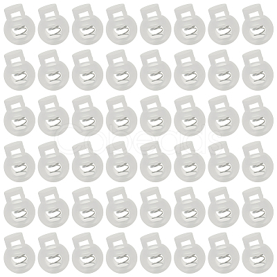 50Pcs PP Plastic Iron Spring Cord Locks KY-CN0002-36A-1