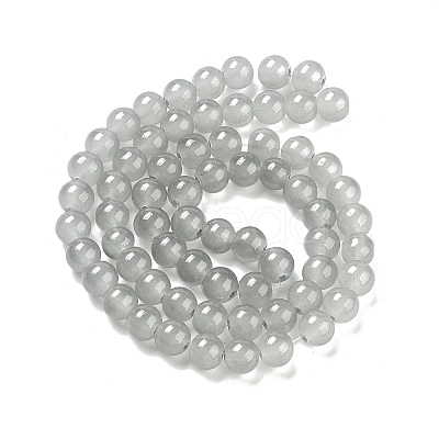 Imitation Jade Glass Beads Strands DGLA-S076-8mm-30-1