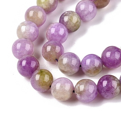 Dyed Natural White Jade Beads Strands G-T138-10mm-210-10-1