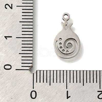 201 Stainless Steel Pendants STAS-R136-01P-04-1