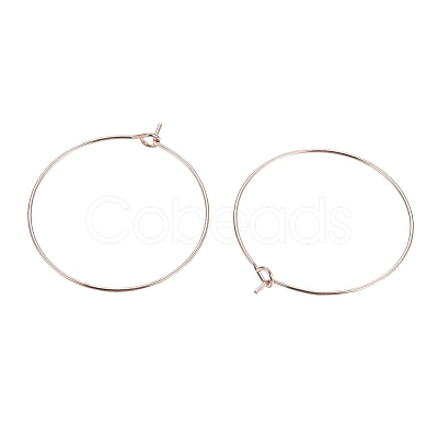 Ion Plating(IP) 316L Surgical Stainless Steel Hoop Earring Findings STAS-G130-03RG-30MM-1