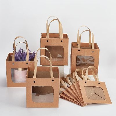 Craft Paper Handbags CARB-WH0018-03A-1