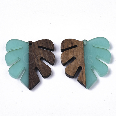 Resin & Walnut Wood Pendants RESI-S358-24I-1
