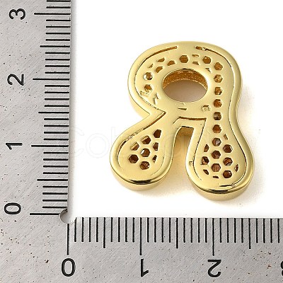 Rack Plating Brass Micro Pave Clear Cubic Zirconia Perdants KK-C067-11G-R-1