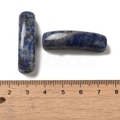 Natural Blue Spot Jasper Connector Charms G-G095-01B-1