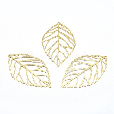 Brass Big Pendants KK-P155-02G-NR-1