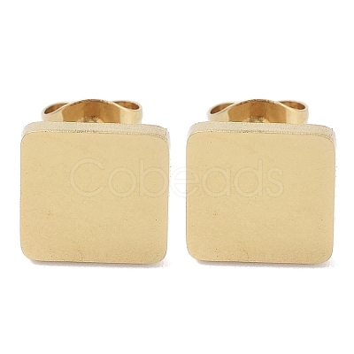 PVD Vacuum Plating 304 Stainless Steel Stud Earrings for Women EJEW-A048-46D-G-1