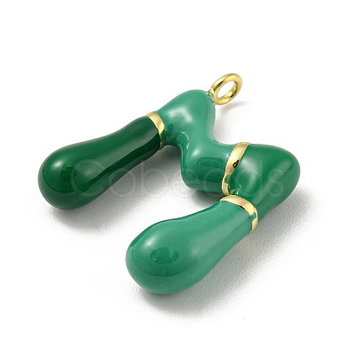 Brass Enamel Pendants X-KK-E093-03G-M-1