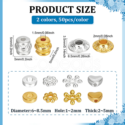 600Pcs 12 Styles Alloy Beads FIND-PH0028-83-1