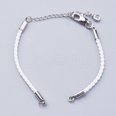 Braided Cotton Cord Bracelet Making MAK-I006-P-1