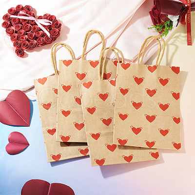 10Pcs Valentine's Day Paper Bags CARB-TADJ0001-01C-1