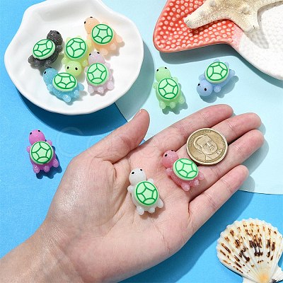 10Pcs 10 Colors Luminous Silicone Beads SIL-CJ0003-08-1